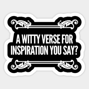 Funny DnD Bardic Inspiration D20 Natural Hit Bard Class Sticker